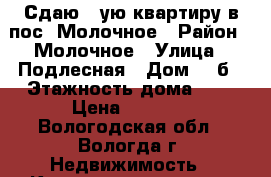 Сдаю 1-ую квартиру в пос. Молочное › Район ­ Молочное › Улица ­ Подлесная › Дом ­ 2б › Этажность дома ­ 5 › Цена ­ 8 000 - Вологодская обл., Вологда г. Недвижимость » Квартиры аренда   . Вологодская обл.,Вологда г.